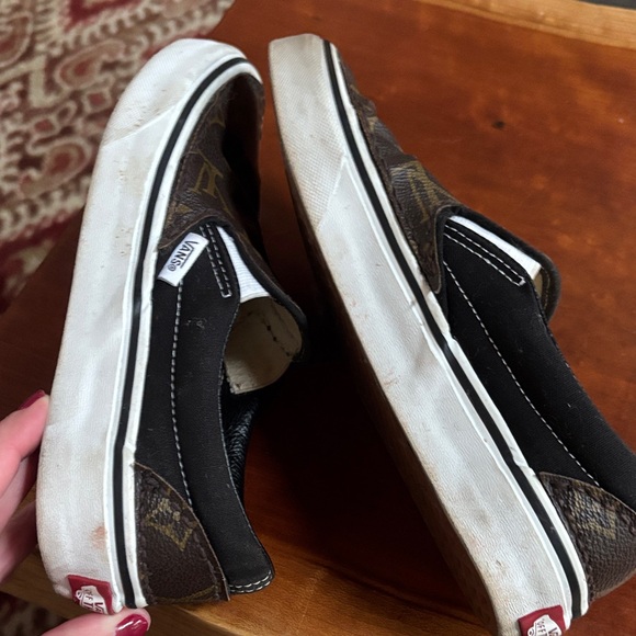 Louis Vuitton Brown Monogram Slip-Ons Vans - Picture 5 of 8
